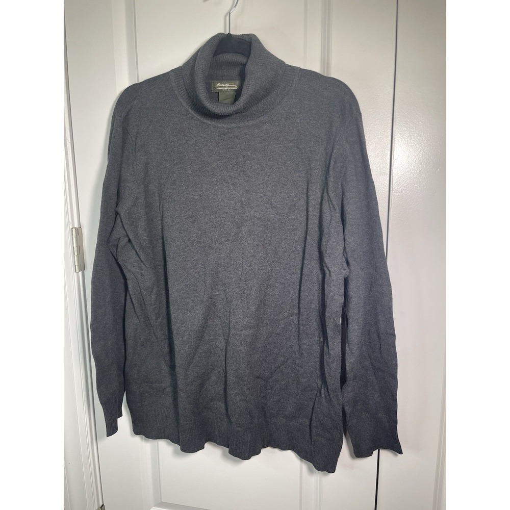 EDDIE BAUER Womens Roll‎ Neck Sweater XXL Grey Dept060 Style0667